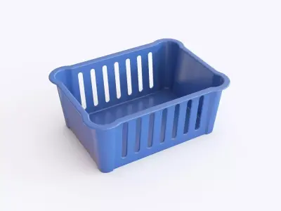 Plastic crate 02 3D model