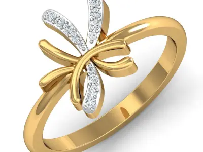 Solitaire Wedding Engagement Ring 3dm STL FBX OBJ Render Details 3D print model