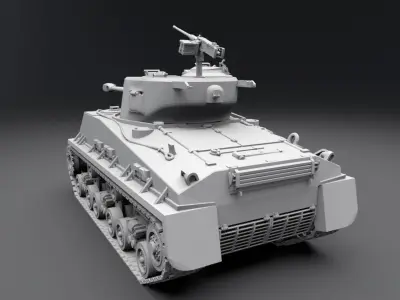 M4E8 Sherman Scale model 3D print model