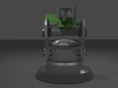Machine Gun Turret Low-poly 3D model