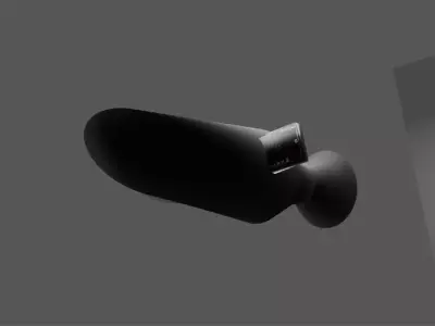 Sci-Fi Futuristic Action Camera half liye camera Low-poly 3D model