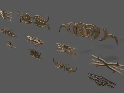 GOTHIC MOTIF PACK 3D MODEL Low-poly 3D model