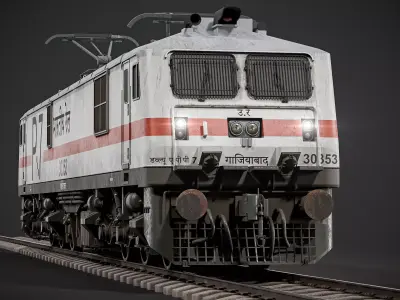 WAP-P7 Electric Locomotive 3D Model Low-poly 3D model