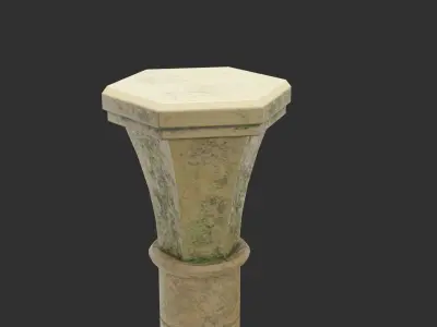 Stylized Columns Low-poly 3D model