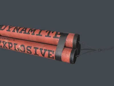 Dynamite bomb Low-poly 3D model