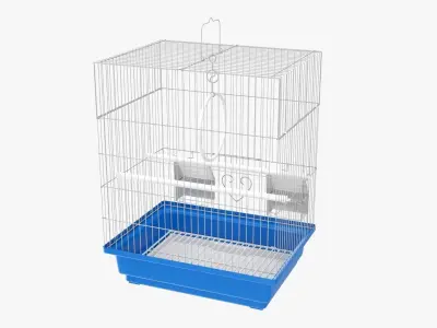 Flat top bird cage 3D model