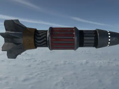 Scifi rocket Free Free low-poly 3D model