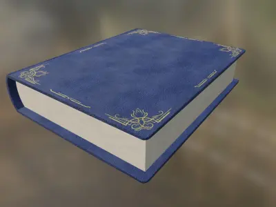 Ornate Fantasy Book Low Poly PBR Low-poly 3D model