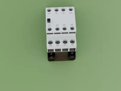 Contactor 3D model electrical switch Low-poly 3D model