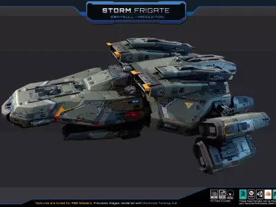 STARSHIPS - Pack05 Low-poly 3D model