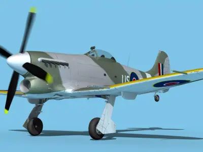 Hawker Hawker Tempest MK1 V13 3D model