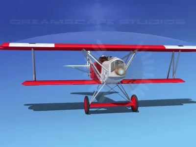 Fokker D-VII V02 Luftwaffe 3D model