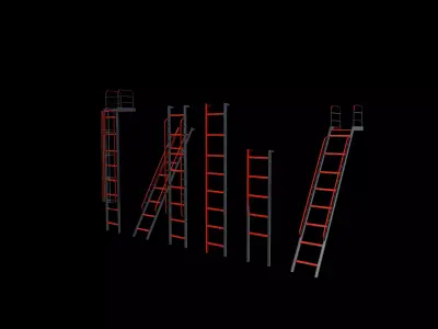 Antique Ladder 3D model