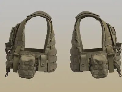 Military Vest Set 3D model