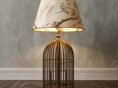 Bird cage lamp 3D model