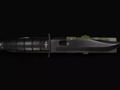 Knife samurai camouflage 3D model