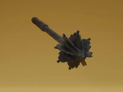 Gothic Italian Mace Low-poly 3D model