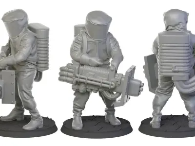 Biohazard suit 32 mm  3D print model