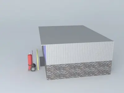temporary hazardous waste warehouse Free 3D model