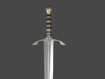 Excalibur sword Low-poly 3D model buy