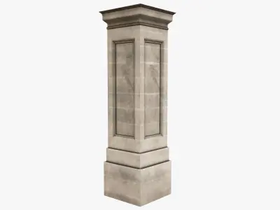 Column stone Low-poly 3D model purchase