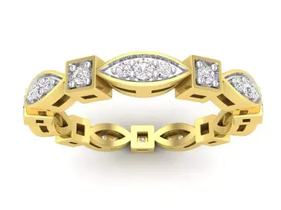 AV 696 Antique Style Diamond Eternity Ring Band 3D print model purchase