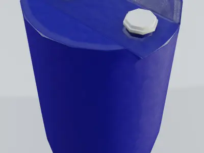 Plastic Tight Head Drum  01 60L Low-poly 3D model