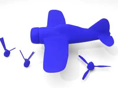 Brewster F2A Buffalo -  3D Print Ready simple 3D print model