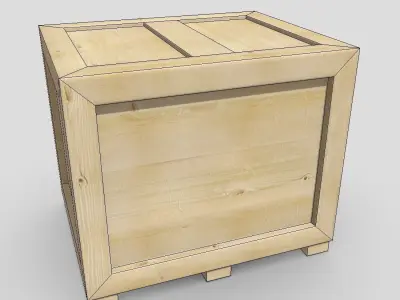 CC0 - Crate wooden Free low-poly 3D model