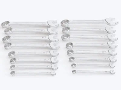 Set of wrenches 03 3D model