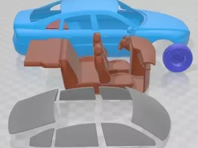 Volvo ECC 1992 Printable Car  3D print model