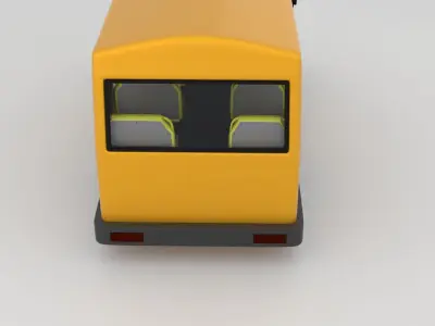 Stylized School Bus 3D Model Low-poly 3D model purchase