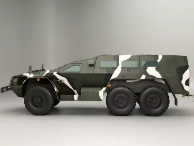 SBA-60-K2 Bulat Camo Low-poly 3D model