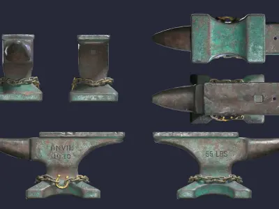 Anvil Low-poly 3D model purchase