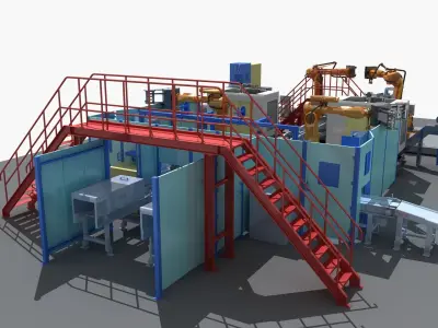 Industrial Equipment 27 - Automated Production Line for  3D model