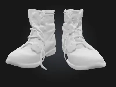 Worn Out Boots  Every Scuff Tells a Story 3D model