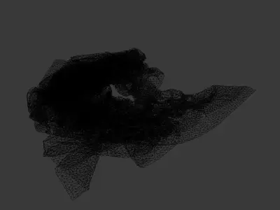 Cloth animation Low-poly 3D model