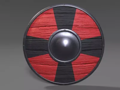 Viking Shield 3 Low-poly 3D model