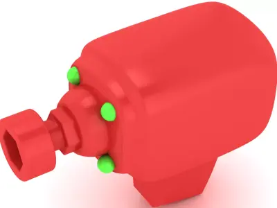 Cyber Core Nodes Stylized Sci-Fi Industrial Duo 3D print model