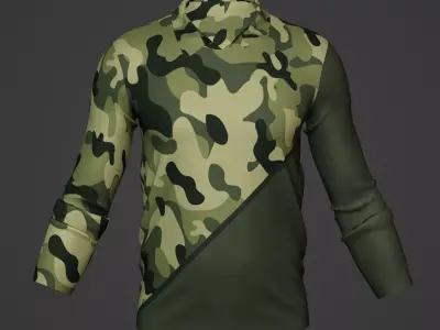 Military Soldier Clothing T-shirt Low-poly 3D model 27