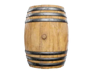 Wooden BARREL 3D model