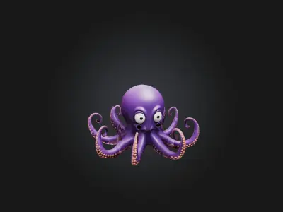 Cartoon Octopus 3D model