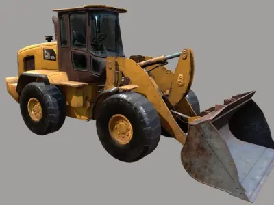 Loader bulldozer Low-poly 3D model
