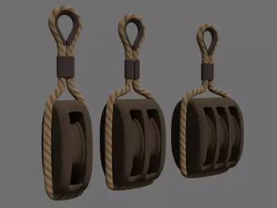 Ship pulley 3D model
