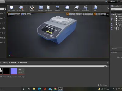 3d model asset computer screen showing box Low-poly 3D model