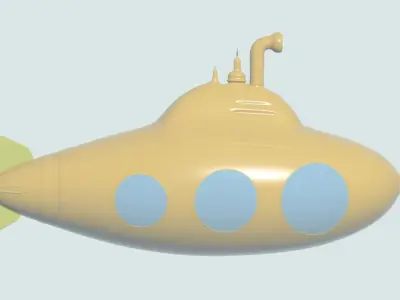 Toy Submarine Free 3D model