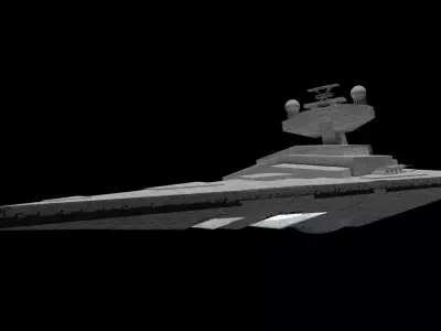 Low poly Star Destroyer Free 3D model