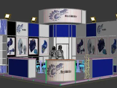 Exhibition Stand - ST0053 3D model