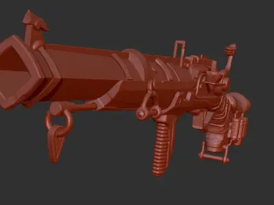 Stylized  musket  3D model