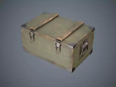 Military Box Container Low-poly 3D model